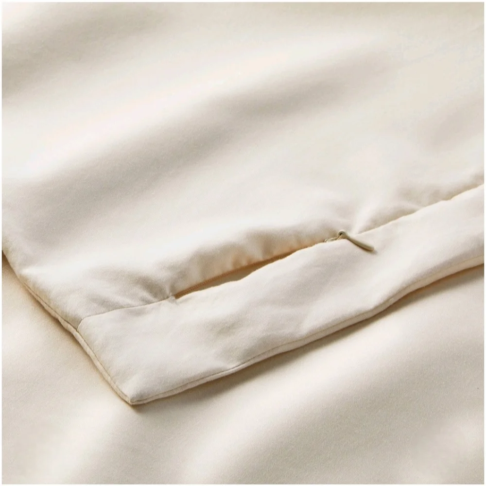 Casaluna 3pc Full/Queen Lyocell Cotton Blend Duvet & Sham Set Cream